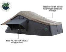 Load image into Gallery viewer, Overland Vehicle Systems Nomadic 2 Extended Roof Top Tent - Dark Gray Base With Green Rain Fly &amp; Black Cover Universal