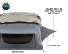 Load image into Gallery viewer, Overland Vehicle Systems Nomadic 2 Extended Roof Top Tent - Dark Gray Base With Green Rain Fly &amp; Black Cover Universal