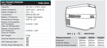 Load image into Gallery viewer, DOBINSONS 4×4 40 LITER 12V PORTABLE FRIDGE FREEZER WITH FREE INSULATING COVER