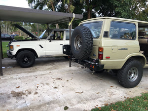 DOBINSONS REAR BUMPER WITH SWING OUTS FOR TOYOTA LANDCRUISER 60 SERIES 9/1985+ MODELS