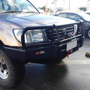 DOBINSONS 4×4 CLASSIC BLACK BULLBAR FOR TOYOTA LAND CRUISER 100 SERIES IFS 1998 TO 2007