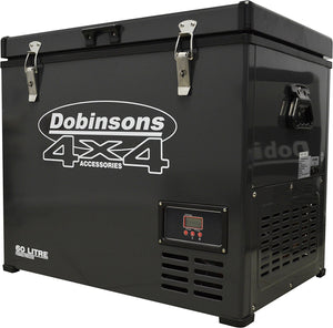 DOBINSONS 4×4 60 LITER 12V PORTABLE FRIDGE FREEZER SINGLE ZONE, INCLUDES FREE INSULATING COVER BAG