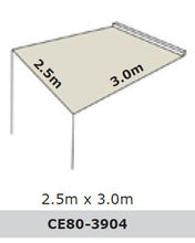 Load image into Gallery viewer, DOBINSONS 4×4 ROLL OUT AWNING 8FT X 9.8FT LARGE SIZE, INCLUDES BRACKETS AND HARDWARE